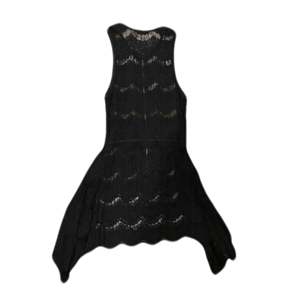 Non Signe Black Lace High Low Side to Side Dress XS (No Lining)
